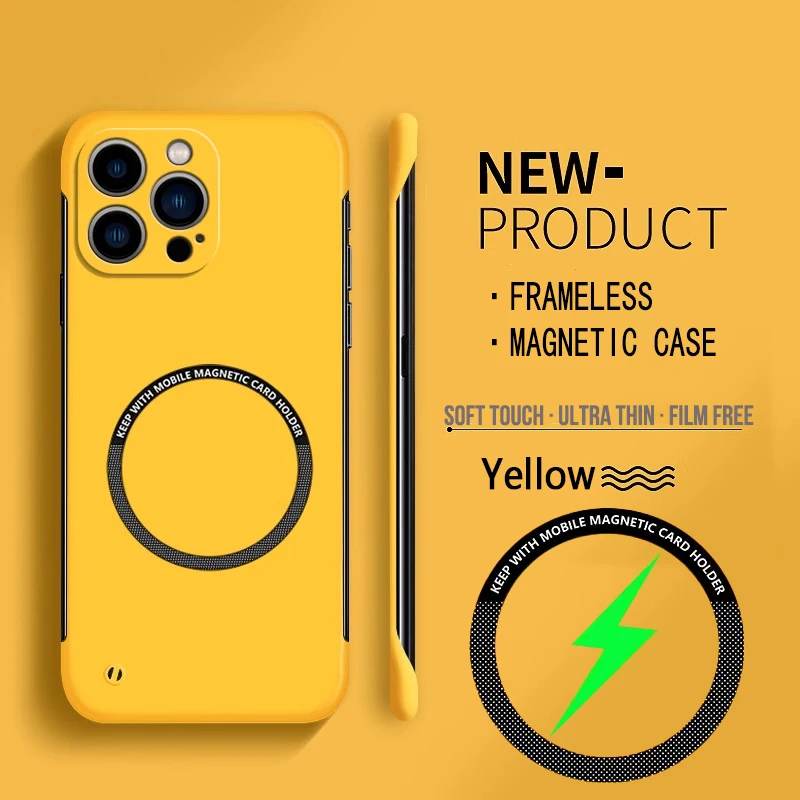 Magsafe 자기 프레임리스 전화 케이스 iPhone - Ultra Thin Frameless Phone Cover 리뷰 및 가격